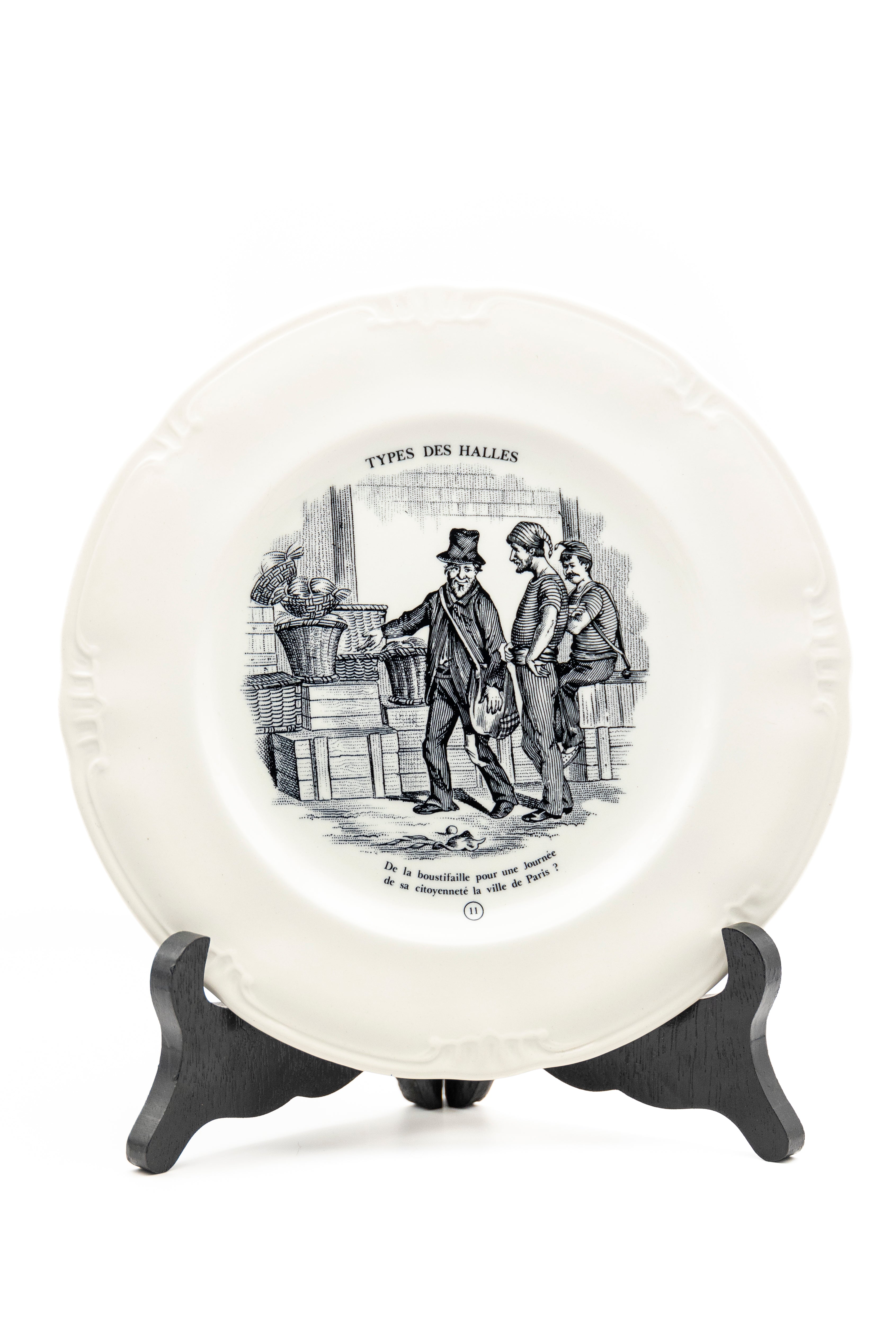 Boch Frères La Louvière - The Auction Hall Plate n°11 from the "Les Halles" Series