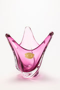 Val Saint Lambert - Pink crystal vase - 18 cm