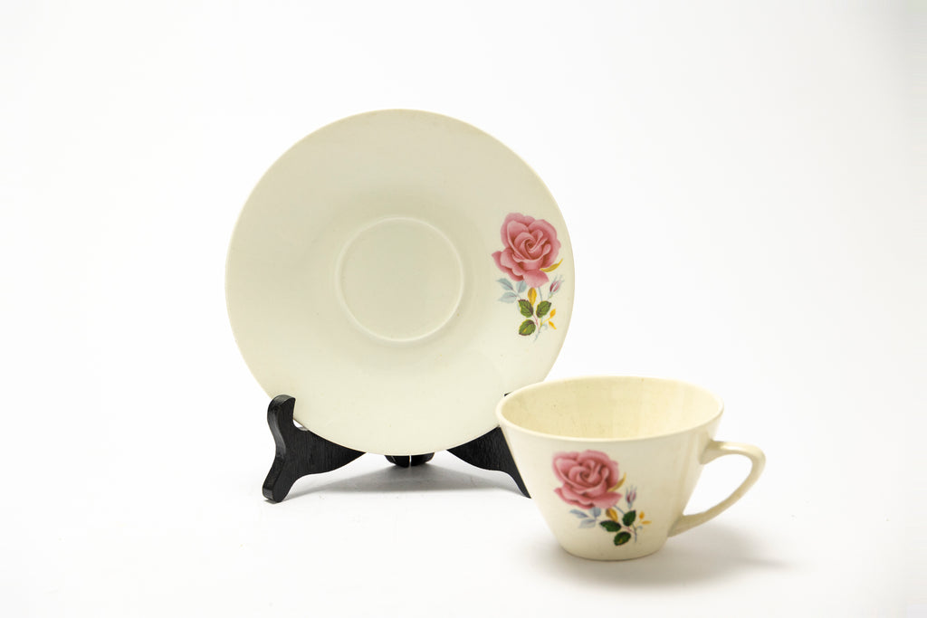 Boch Frères La Louvière - Floral coffee set - original boxed set