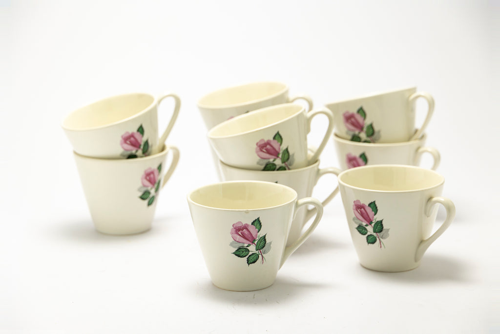 Boch Frères La Louvière - Floral coffee set - original boxed set