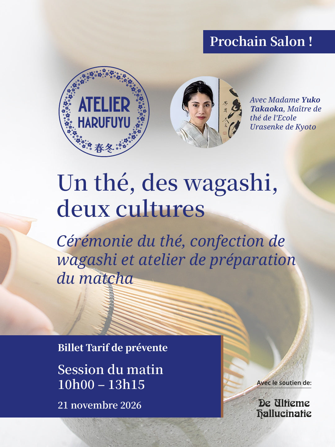 Billet : Salon Atelier HaruFuyu avec Yuko Takaoka (Tarif de prévente - Session de matin)